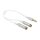 Delock Kabel Audio Splitter Klinkenstecker 3,5 mm 4 Pin > 2 x Klinkenbuchse 3,5 mm 4 Pin 25 cm