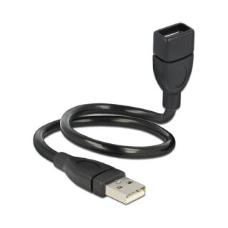 Delock Kabel USB 2.0 Typ-A Stecker > USB 2.0 Typ-A Buchse ShapeCable 0,35 m