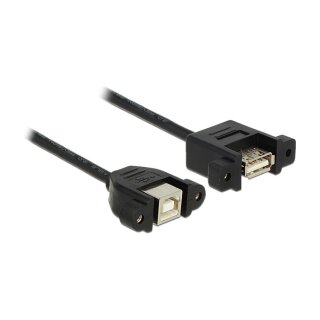 Delock Kabel USB 2.0 Typ-B Buchse zum Einbau > USB 2.0 Typ-A Buchse zum Einbau 1 m