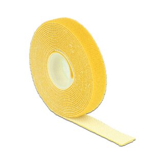 Delock Klettband auf Rolle L 3 m x B 13 mm gelb