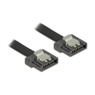 Delock SATA 6 Gb/s Kabel 10 cm schwarz FLEXI