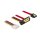 Delock Kabel SATA 6 Gb/s 7 Pin Buchse + Molex 4 Pin Strom Stecker > SATA 22 Pin Buchse unten gewinkelt Metall 30 cm