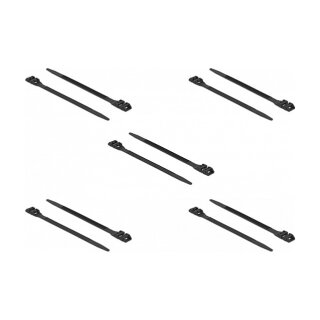 Kabelbinder mit Doppelkopf L 190 x B 9 mm schwarz 10 Stück