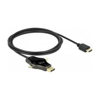 3 in 1 Monitorkabel mit USB-C™ / DisplayPort / mini DisplayPort Eingang auf HDMI Ausgang mit 4K 60 Hz
