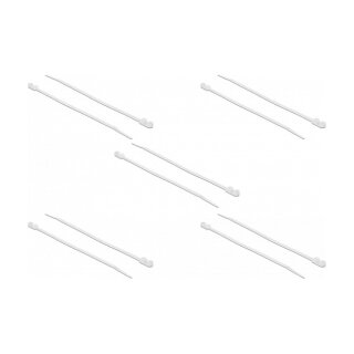 Delock Kabelbinder mit Befestigungsöse L 300 x B 4,8 mm weiß 10 Stück