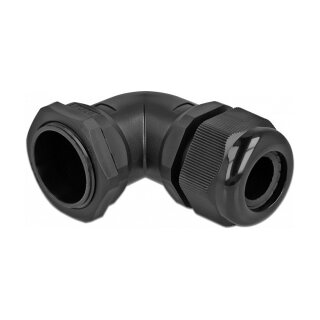 Delock Kabelverschraubung 90° gewinkelt PG29 schwarz