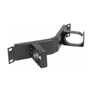 10" Kabelmanagement Rangierpanel mit 2 Bügeln gewinkelt 1 HE schwarz