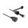 Delock Netzwerkkabel RJ45 Stecker zu RJ45 Stecker Cat.6 STP mit Verschlusskappe Outdoor IP68 staub- und wasserdicht schwarz 3 m