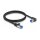 Delock RJ45 Netzwerkkabel Cat.6A S/FTP gerade / rechts gewinkelt 1 m schwarz