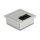 Kabeldurchführung für Tischeinbau mit Bürste 80 x 80 x 28 mm silber