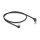 RJ45 Netzwerkkabel Cat.6A S/FTP Slim 90° oben / unten gewinkelt 0,5 m schwarz