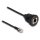 Delock Kabel RJ12 Stecker zu RJ12 Buchse zum Einbau 30 cm schwarz
