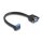 Kabel USB 5 Gbps Pfostenbuchse 90° gewinkelt zu 2 x USB 5 Gbps Typ-A Buchse zum Einbau 50 cm