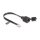 Kabel RJ12 Stecker zu RJ12 Buchse mit Verschlusskappe 20 cm schwarz