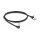 Delock RJ45 Netzwerkkabel Cat.6A S/FTP Slim 90° unten gewinkelt / gerade 1 m schwarz