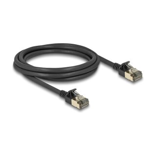 Delock RJ45 Netzwerkkabel Cat.8.1 F/FTP Slim Pro 2 m schwarz