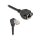 Delock Netzwerk Verlängerungskabel S/FTP RJ45 Stecker 90° gewinkelt zu RJ45 Einbaubuchse Cat.6A 0,5 m schwarz