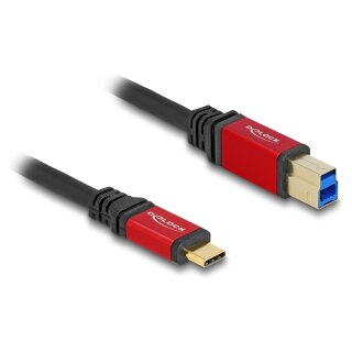 Delock USB 5 Gbps Kabel USB Type-C™ Stecker zu USB Typ-B Stecker 3 m rot Metall