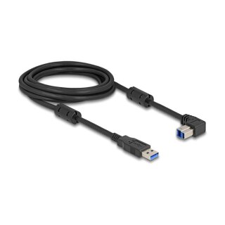 Delock USB 5 Gbps Kabel Typ-A Stecker zu Typ-B Stecker 90° unten gewinkelt 3 m