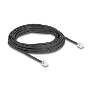 Delock Telefonkabel RJ11 Stecker zu RJ11 Stecker schwarz 5 m