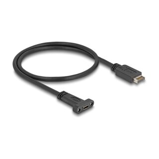 Delock USB 10 Gbps Kabel USB Typ-E Key A 20 Pin Stecker zu USB Type-C™ Buchse zum Einbau 50 cm