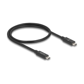 Delock USB 80 Gbps Kabel USB Type-C™ Stecker zu Stecker 16K 60 Hz PD 3.1 240 W E-Marker koaxial 0,5 m schwarz