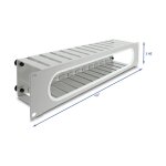 19" 2 HE Kabelmanagement Rangierpanel mit...