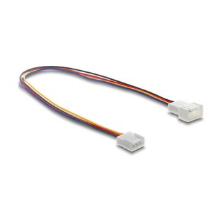 Delock Lüfter Verlängerungskabel PWM Stecker zu Buchse 4 Pin, Steckerlänge 13 mm, 30 cm