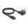 Delock Netzkabel PC Schutzkontaktstecker CEE 7/7 90° gewinkelt auf C13 Buchse, 1 m, 3 x 1,00 mm² schwarz