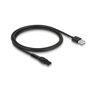 Delock USB Ladekabel 5 V für Elektrorasierer kompatibel mit Philips QP2724, QP2834, QP1924, MG9520 Serie - Rasierer Ladegerät Ersatzkabel 1 m