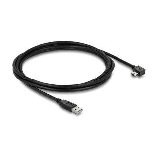 Delock USB 2.0 Kabel Typ-A Stecker zu Typ Mini-B Stecker rechts gewinkelt 2 m
