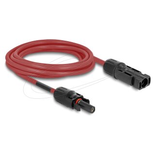 Delock DL4 Solar Kabel 4 mm² Stecker zu Buchse 3 m rot