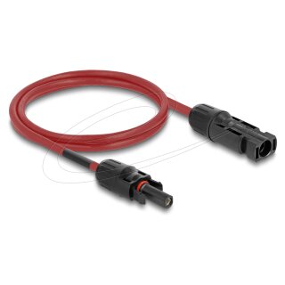 DL4 Solar Kabel 6 mm² Stecker zu Buchse 1 m rot