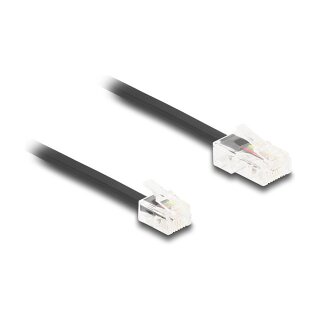 Delock Telefonkabel RJ45 Stecker zu RJ11 Stecker schwarz 1 m