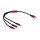 Delock USB Ladekabel 3 in 1 Typ-A zu Lightning™ / Micro USB / USB Type-C™ 30 cm schwarz / rot