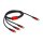Delock USB Ladekabel 3 in 1 USB Type-C™ zu Lightning™ / Micro USB / USB Type-C™ 1 m schwarz / rot