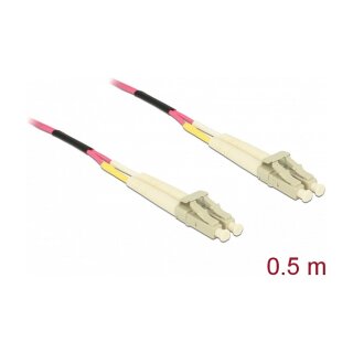 Kabel Lichtwellenleiter LC zu LC Multimode OM4 0,5 m