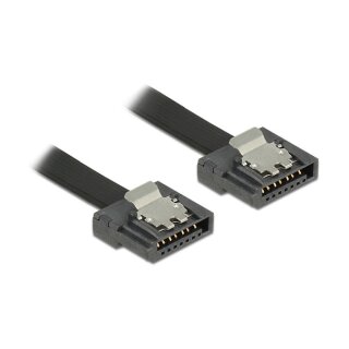 Delock SATA 6 Gb/s Kabel 50 cm schwarz FLEXI