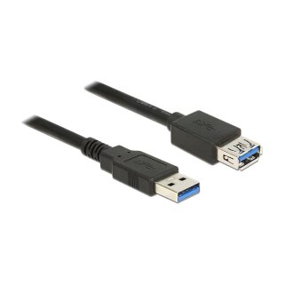 Delock USB 5 Gbps Verlängerungskabel Typ-A Stecker zu Buchse 5 m schwarz