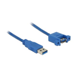 Delock USB 5 Gbps Kabel Typ-A Stecker zu USB 5 Gbps Typ-A Buchse zum Einbau 1 m