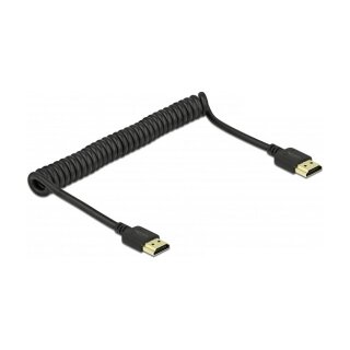 Delock HDMI Spiralkabel 4K 60 Hz