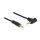 Delock Klinkenkabel 3,5 mm 3 Pin Stecker > Stecker gewinkelt 1 m schwarz