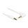 Delock Klinkenkabel 3,5 mm 3 Pin Stecker > Stecker gewinkelt 2 m weiß