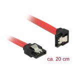 SATA 6 Gb/s Kabel gerade auf unten gewinkelt 20 cm rot