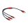 Delock USB Ladekabel 3 in 1 Typ-A zu Lightning™ / 2 x USB Type-C™ 30 cm schwarz / rot