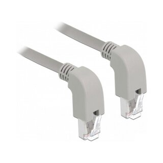Delock Netzwerkkabel RJ45 Cat.6 S/FTP unten / unten gewinkelt 2 m