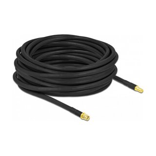 Delock Antennenkabel RP-SMA Stecker zu RP-SMA Buchse LMR/CFD300 10 m low loss
