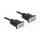 Delock RS-232 Kabel Seriell D-Sub 9 Buchse zu Buchse Nullmodem mit schmalem Steckergehäuse - Full Handshaking - 1 m