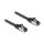 RJ45 Flachband Patchkabel Stecker zu Stecker Cat.8.1 flexibel 1 m schwarz
