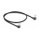 Delock RJ45 Netzwerkkabel Cat.6A S/FTP Slim 90° unten / unten gewinkelt 0,5 m schwarz